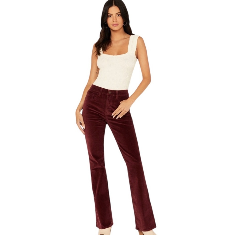 Levi's Women's 725 High Rise Bootcut Corduroy Bootcut Jeans Wine Sz 33 - Picture 1 of 15